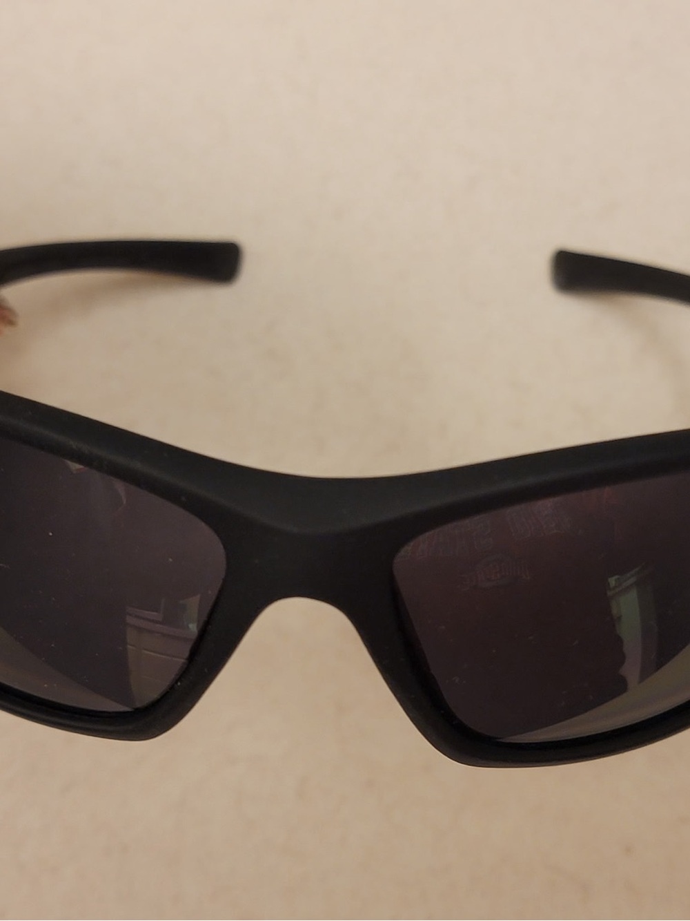 Matte Black Wrap-Style Sunglasses